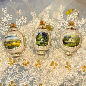 Irish Blessings Set of 3 New Bradford Editions 
Heirloom porcelain ornament 1999